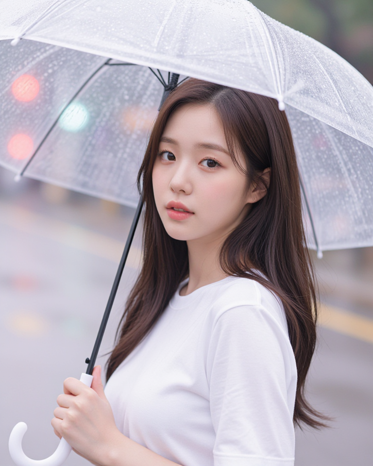 투명한 우산 아래의 꿈