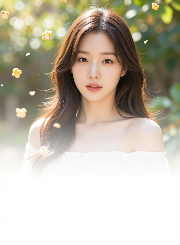 꽃잎과 팝콘의 조화